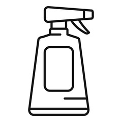Disinfection plastic bottle icon, outline style