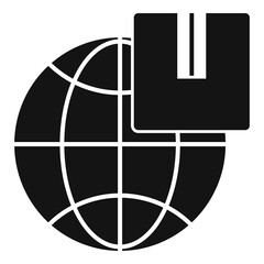 Global home delivery icon, simple style