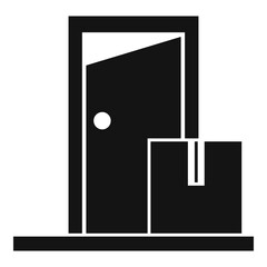 Door home delivery icon, simple style