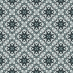 Fototapeta premium Geometric seamless pattern, abstract black and white background.