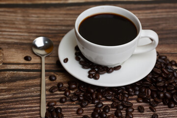 hot coffee and beans,Espresso