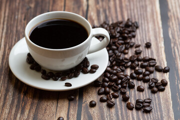 hot coffee and beans,Espresso
