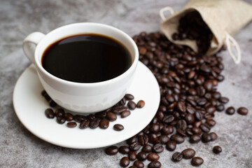 hot coffee and beans,Espresso