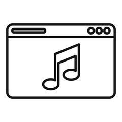 Web podcast icon, outline style