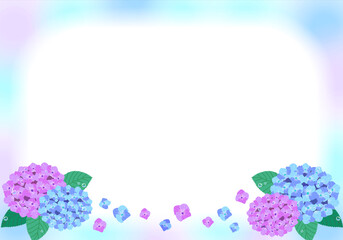 紫陽花のフレーム