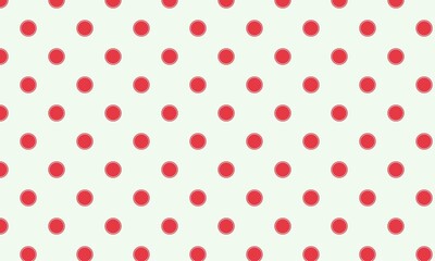 Red dots on the light background.  The seamless pattern design.