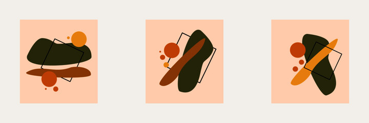 an abstract set with environmental themes, soil, trees, background, etc