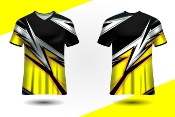 Vector jersey sports design template for sports clubs. uniform front and back view
