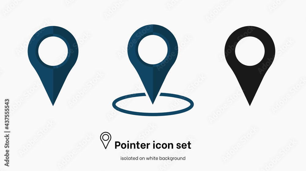 Poster pointer icon. pointer location. pin icon. popular pointer icons. location map icon. gps pin symbol. 