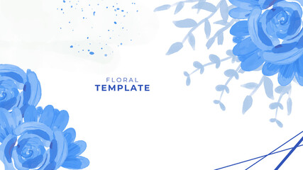 Blue rose watercolor abstract background. abstract creative universal artistic templates.