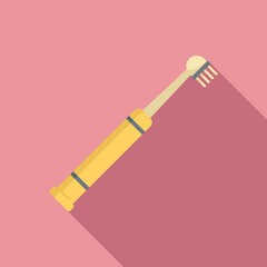 Electric toothbrush bristle icon, flat style