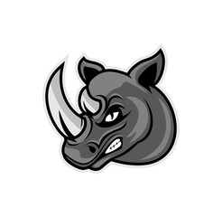 Rhino head design illustration vector eps format , suitable for your design needs, logo, illustration, animation, etc.