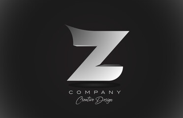 Z white gradient alphabet letter logo icon with black background. Creative design for business and corporate