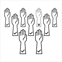 Obraz premium Absent Icon, Absenteeism, Not Present Icon