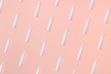 Pink deodorant pattern on a pastel pink background. Cosmetic Abstract 3D Ad  Background Art.