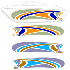 Obraz premium Boat Graphics, Stripe, Vinyl Ready Design
