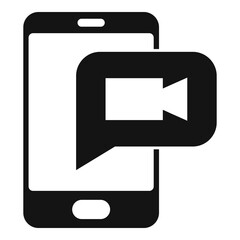 App video call icon, simple style