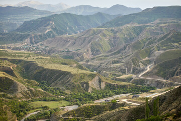 Traditional rural agriculture is the mountain terraces of Dagestan. Ethnic culture, manual labor