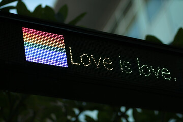 Love is Love Rainbow Pride Sign