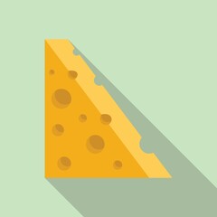 Cheese cuisine icon, flat style