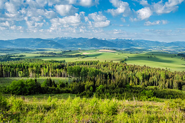 Naklejka premium Low Tatras and Liptov basin, Slovakia