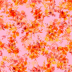 Naklejka na ściany i meble seamless pattern abstracts floral composition