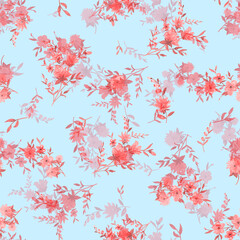 seamless pattern abstracts floral composition