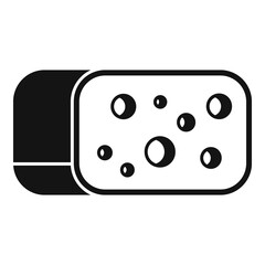 Cheese slice icon, simple style