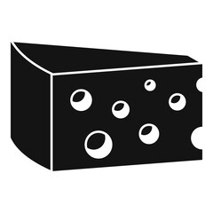 Cheese emmental icon, simple style