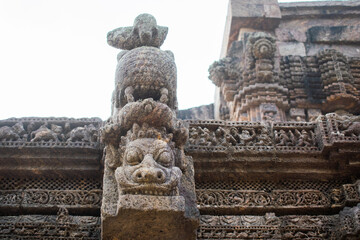 Fine carving of sculptures, Konark Sun Temple in India