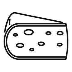 Cheese gouda icon, outline style