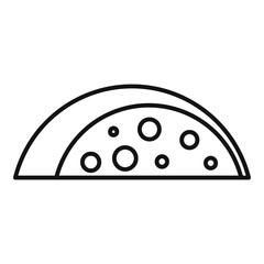 Cheese swiss icon, outline style