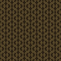 Abstract backgrounds pattern in vintage style with floral ornament on black background, wallpaper. Seamless pattern, texture