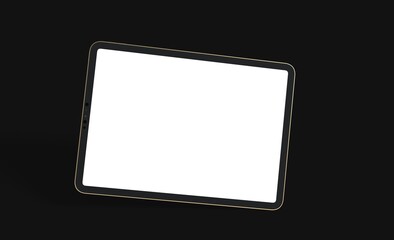 tablet pc, isolated on 3d background