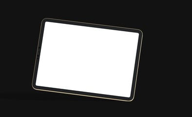  tablet pc, isolated on 3d background