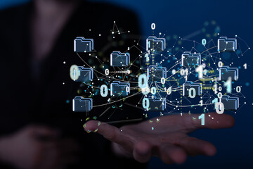 Internet infrastructure concept. Abstract technology background. 3D rendering.