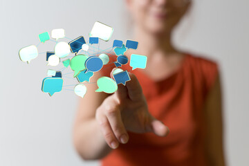 communication speak bubble digital concept