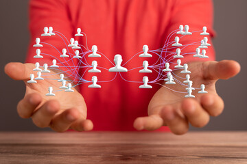hierarchy connection team group digital