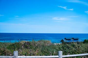 きれいな地平線と海／角島