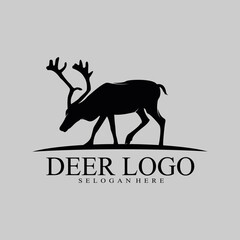 Deer head creative design logo vector. Deer illustration