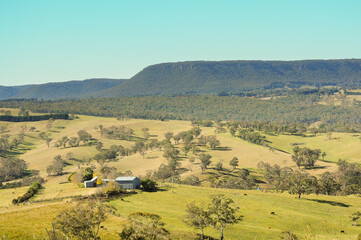 A small farm in the Australian countryside near the Blue Mountains, Australia