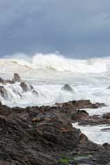 Marine storm on the coast of Bizkaia in the town of Bakio
