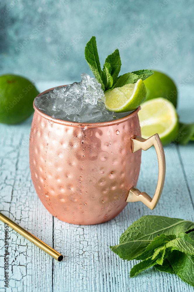 Sticker mug of moscow mule