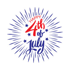 Happy Fourth of July background. Happy Independence Day of United States 