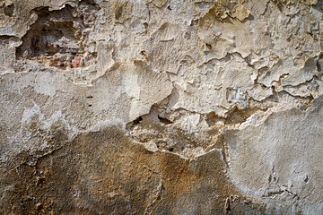 Old brick and plaster wall texture background