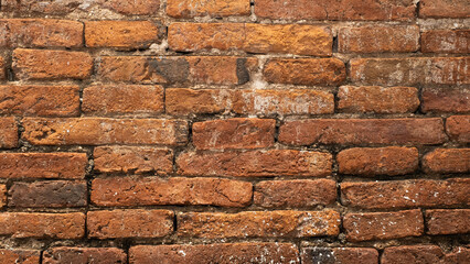 Red brick walls that have been lined up for hundreds of years at the temple walls.