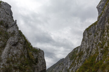 Mountains in the north of Montenegro on a cloudy day