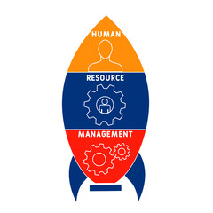 Obraz premium HRM - Human Resource Management acronym. business concept background. vector illustration concept with keywords and icons. lettering illustration with icons for web banner, flyer, landing pag