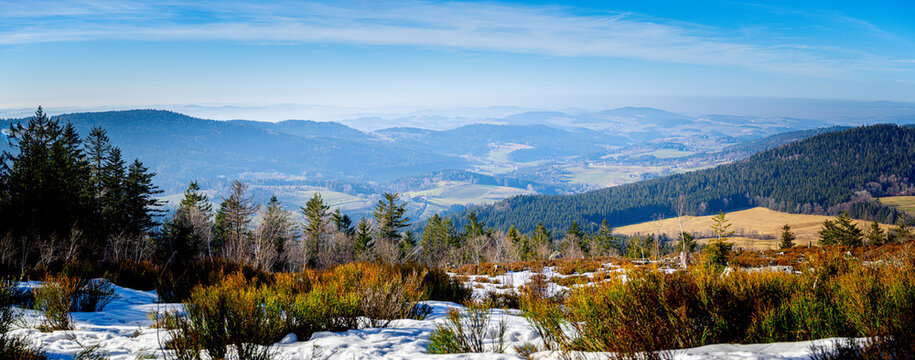 Hking to the K&auml;splatte by Sankt Englmar in the bavarian Forests Germany