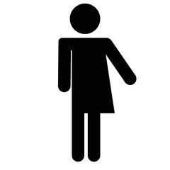Fototapeta na wymiar Genderless man icon on white background Gender neutral